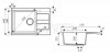 AQUAFORM - zlewozmywak granitowy MARANELLO 440 X 570 X 215 - 1 komora z 1/2 ociekacza, CZARNY + syfon oszczędzający miejsce z korkiem automatycznym + bateria stojąca z wylewką elastyczną  AQ.901-1011506 