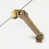 NEW TRENDY Parawan nawannowy NEW SOLEO GOLD BRUSHED stały U 90x140 szkło czyste 6mm Active Shield 2.0 P-0177