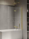 NEW TRENDY Parawan nawannowy New Soleo Light Gold 100x140, jednoelementowy stały P-0118