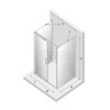 NEW TRENDY Kabina przyścienna SMART BLACK 130x80x200 EXK-4183