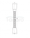 OMNIRES wąż prysznicowy, 150 cm biały mat 023-XWM