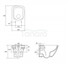 CERSANIT - Miska zawieszana LARGA SQUARE Clean On Box  K120-004