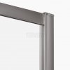 NEW TRENDY Kabina prysznicowa PRIME GUNMETAL BRUSHED 1D prostokątna P 110x90x200 szkło czyste 6mm Active Shield 2.0 K-4830
