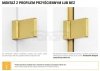 NEW TRENDY Kabina przyścienna AVEXA GOLD SHINE 100x90x200 EXK-2138 POLSKA PRODUKCJA