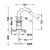 TRES MONTBLANC Bateria dwuuchwytowa do bidetu- czarny brąz 28312001KMB