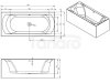 RIHO - Wanna akrylowa wolnostojąca prostokątna LINARES narożna  180x80x62 Plug & Play PRAWA  B142010005