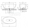 OMNIRES Wanna wolnostojąca SHELL M+ 148 x 75 cm ash grey SHELL148WWAG