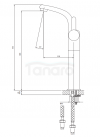 OMNIRES Bateria umywalkowa wysoka, 33 cm DARLING DA5013CR