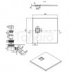 CERSANIT - brodzik kwadratowy TAKO Slim 90 x 4 szary mat + syfon  S932-162