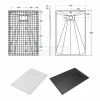 BESCO Brodzik prostokątny 120x90x3,2 Vexo Black 120 BVB-120-90-P