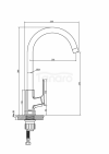 INVENA -  Bateria zlewozmywakowa NERI miedź  BZ-01-014-L