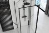 REA - Kabina Prysznicowa Przyścienna RAPID SLIDE Black-Czarna  /drzwi 120 + ścianka 90 x2 + ramię x2/