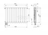 ARMATURA KRAKÓW KFA Grzejnik aluminiowy ADR500/D/10 z dolnym lewym zasilaniem prostym 763-104-44
