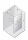 NEW TRENDY Kabina prysznicowa AVEXA WHITE walk-in 110x200 szkło czyste 8mm Active Shield 2.0 WIESZAK EXK-2954