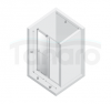 NEW TRENDY Drzwi wnękowe Smart Gunmetal Brushed, drzwi przesuwne 110x200 EXK-7816