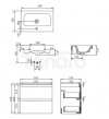 CERSANIT - Set B814 MODUO Slim 60 antracytowy DSM - do samodzielnego montażu (szafka + umywalka)  S801-469-DSM