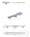 BESCO Odpływ prysznicowy liniowy Virgo Duo 80x6 OL-80-VD