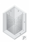 NEW TRENDY Kabina prysznicowa New Soleo, drzwi składane, pojedyncze 80x90x195 D-0148A/D-0088B LEWA