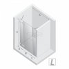 NEW TRENDY Drzwi wnękowe EVENTA BLACK CHROME PLUS 1D P 130x200 szkło czyste 8mm Active Shield 2.0 EXK-6140