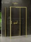 NEW TRENDY Kabina prysznicowa przyścienna PRIME LIGHT GOLD 100x80x200 K-1101/K-1129