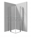 DEANTE Zestaw kabina drzwi uchylne KERRIA PLUS 100x100 + zestaw prysznicowy ARNIKA NAC_01QK