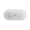 BESCO Wanna wolnostojąca Deeva Matt B&W 170x80 + maskownica odpływu biała #WWA-170DMBW