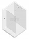 NEW TRENDY Kabina prysznicowa NESTA BLACK WALK-IN U 70x200 szkło czyste 8mm Active Shield 2.0 - WSPORNIK SUFITOWY K-1722-WS