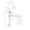 INVENA - Deszczownia z baterią termostatyczną slim GRACJA  AU-15-D01-C
