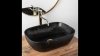 REA - Umywalka nablatowa BELINDA Black Marble Mat czarna matowa