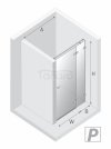 NEW TRENDY Drzwi wnękowe AVEXA GOLD BRUSHED 1D L 120x200 szkło czyste 6mm Active Shield 2.0 złoto szczotkowane EXK-1722