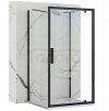REA - Kabina Prysznicowa Przyścienna RAPID SWING Black-Czarna  /drzwi 80 + ścianka 100 x2 + ramię x2/