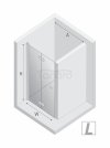 NEW TRENDY Drzwi prysznicowe wnękowe składane NEW SOLEO 120x195 cm D-0137A/D-0138