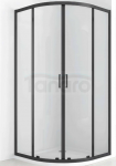 AQUAFORM Kabina prysznicowa AZUL półokrągła 90x90x185 szkło mrożone 5mm profil czarny mat AQ.100-501108