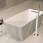 OMNIRES Bateria wannowa wolnostojąca PARMA chrom/biel PM7433CRB