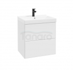 DEFTRANS szafka pod umywalkę z dwiema szufladami 60x60 Mo-re D60 biały mat 291-D-06001