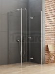 New Trendy - Kabina prysznicowa kwadratowa pojedyncze drzwi składane ze ścianką NEW SOLEO PLUS / Linia Gold 100x100 K-0380/K0381