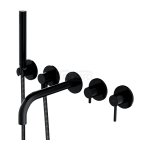 OMNIRES Bateria wannowa 5-otworowa podtynkowa Y czarny Y1237/1BL