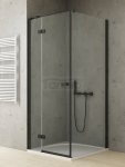 NEW TRENDY Kabina prysznicowa REFLEXA BLACK 1D prostokątna L 90x70x200 szkło czyste 6mm Active Shield 2.0 EXK-4924