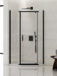 NEW TRENDY -Kabina pięciokątna NEW KOMFORT 90x90x190 8mm czarna/black K-0472