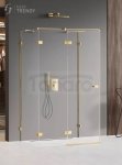 NEW TRENDY Kabina przyścienna AVEXA GOLD SHINE 100x70x200 EXK-2136/EXK-2106 POLSKA PRODUKCJA