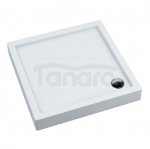 AQUAFORM - Brodzik prysznicowy kwadratowy SLEEK biały 90X90X14/3 FI90