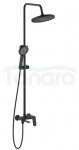 REA - Zestaw Prysznicowo - Natryskowy MARCO z wylewką Czarny / Black