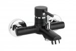 INVENA - Bateria wannowa DAFNI czarna  BW-88-004-C