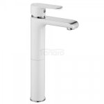 REA - Bateria umywalkowa BLOOM White-Chrom/Biało-Chrom wysoka