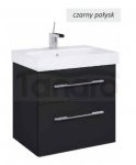 AQUAFORM - szafka podumywalkowa dwu szufladowa MADRID 80 czarny połysk AQ.401-164349