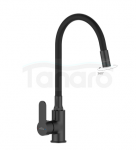 INVENA BATERIA ZLEWOZMYWAKOWA KSANTI Z RUCHOMĄ, 2F WYLEWKA, CZARNY BZ-37-004-L