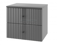 MEGSTYL Szafka pod Umywalkę z Blatem 2S 60cm Szary Mat Zestaw-1 XILO-0000-0146