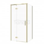 CERSANIT SET C271: KABINA PROSTOKĄTNA LARGA BY CERSANIT 90x80X195 LEWA ZŁOTY MAT SZKŁO TRANSPARENTNE S601-465