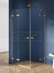 NEW TRENDY Kabina prysznicowa drzwi podwójne uchylne AVEXA GOLD BRUSHED 120x120x200 EXK-1791