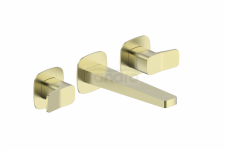 ARMATURA KRAKÓW KFA bateria umywalkowa podtynkowa 3-otworowa MALAGA BRUSHED LIGHT GOLD 4529-821-31